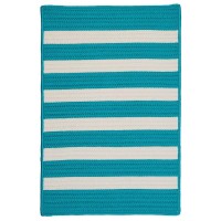 Colonial Mills Stripe It Turquoise 2x5