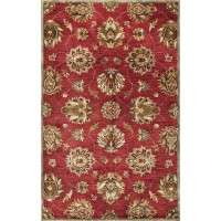 Homeroots 8 X 10 6 Wool Red Area Rug