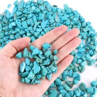 11 Lb 500 G Decorative Quartz Pebbles Irregular Shaped Turquoise Stones Small Tumbled Chip Gravel Crushed Gemstone Pieces Gre