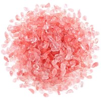 11 Lb 500 G Decorative Glass Pebbles Irregular Shaped Stones Small Tumbled Chip Crystal Gravel Crushed Gemstone Pieces Pink R