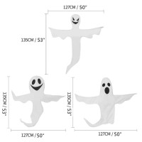 Ccinee Peek A Boo Hanging Ghost 50 X 53 Large Spooky Outdoor Decoration For Halloween Party Lawn Patio Haunted House Props S