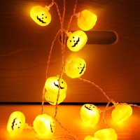 Domestar Halloween Pumpkin String Lights 10Ft 20Led Battery Operated Pumpkin Lights Halloween D Cor For Home Indoor Outdoor Hal