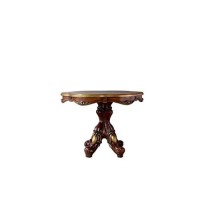 Acme Picardy Wooden Round Counter Height Table In Cherry Oak