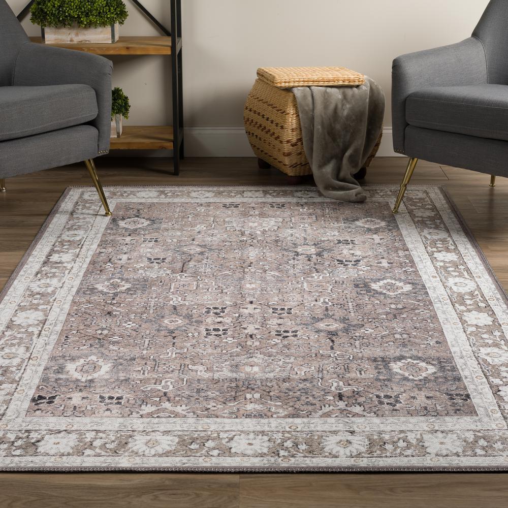 Kensington AKE39FO5X8 Gray Area Rug