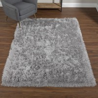 Addison Aurora Deeply Complex Modern Grey Shag 23 x 76 Runner Rug