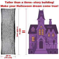 Apfity Halloween Creepy Cloth Decoration 480 X 30 Giant Spooky Halloween Decor For Trunk Or Treat Car Decorations Haunted H