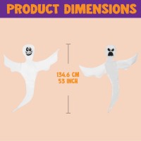 Joyin 2 Pack 53 Halloween Bendable Tree Wrap Ghost For Halloween Decoration Outdoor Lawn Decor Tree Pilar Decorations Ghos