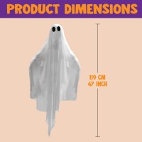 Joyin Halloween Hanging Light Up Ghost With Spooky Blue Led Light 47 White Hanging Ghosts Halloween Hanging Decoration For