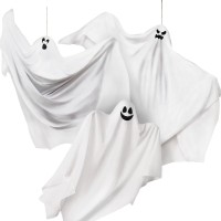 Joyin 3 Pack Halloween Hanging Ghosts Decorations Outdoor Mix Size Halloween Ghost Decor Flying Ghost For Front Yard Patio Por