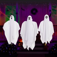 Joyin 3 Pack Halloween Hanging Ghosts Decorations Outdoor Mix Size Halloween Ghost Decor Flying Ghost For Front Yard Patio Por