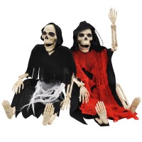 Joyin 2Pcs 16 Scary Halloween Decorations Halloween Skeletons Full Body Poseable Skeleton