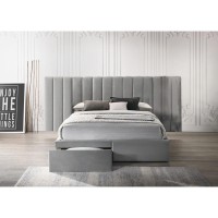 Queen Size Velvet continuous spread Headboard with Footboard