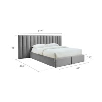 Queen Size Velvet continuous spread Headboard with Footboard