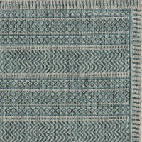 Homeroots Decor 94 X 94 X 025 Teal Polypropylene Rug