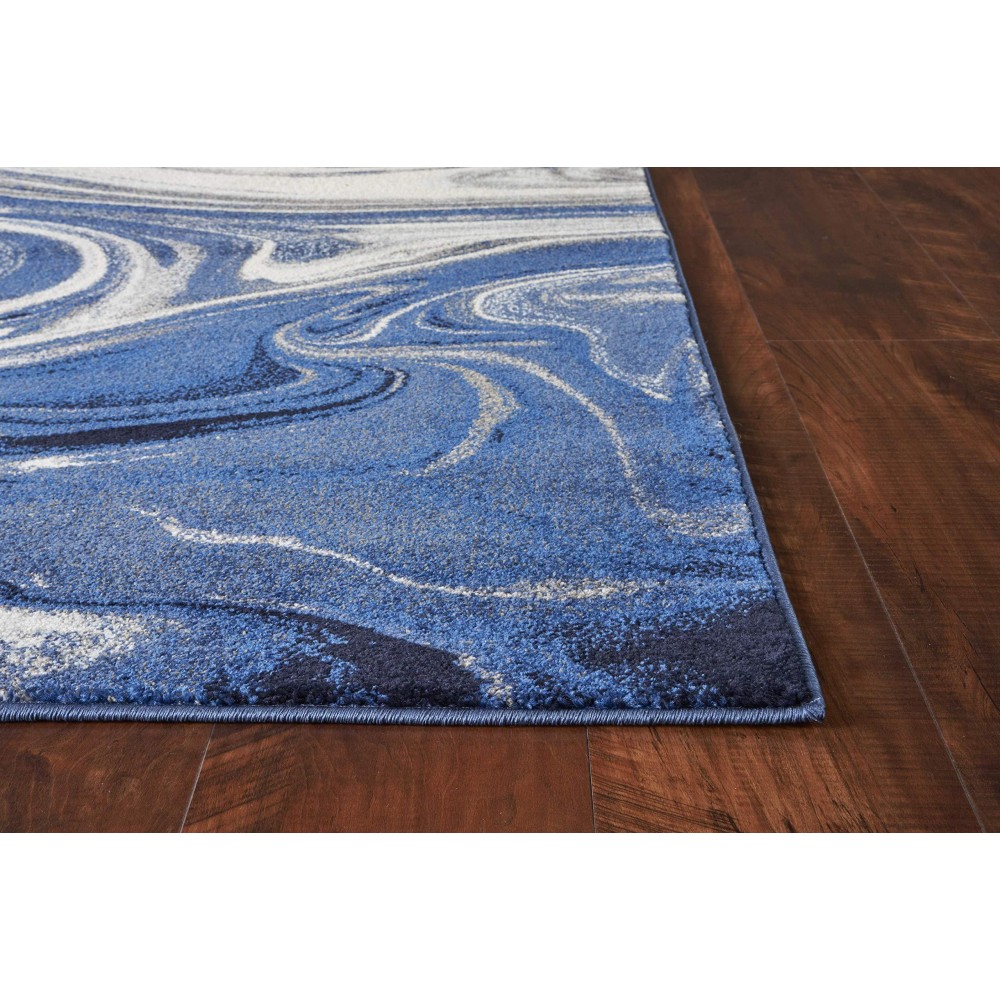 Homeroots Decor 39 X 59 X 05 Blue Polypropelene Rug