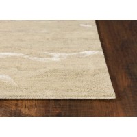 Homeroots Woolviscose 60 X 84 X 05 Beige Woolviscose Rug