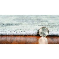 Homeroots Decor 90 X 114 X 025 Grey Viscose Rug