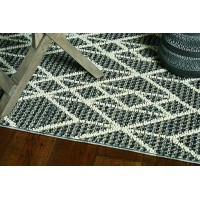 Homeroots 48 X 69 X 025 Grey Polypropylene Rug