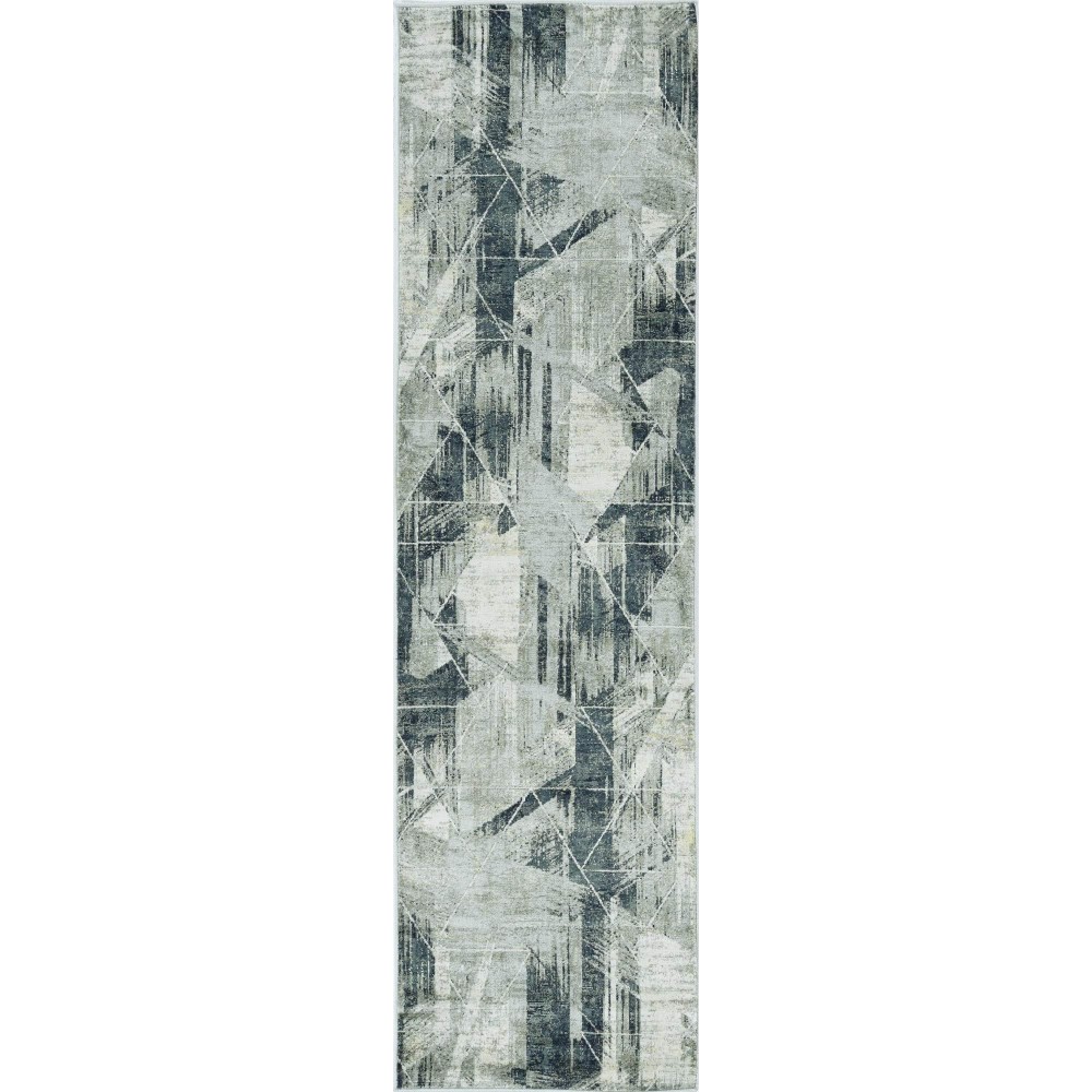 Homeroots Decor 91 X 91 X 025 Grey Polyesterviscose Rug