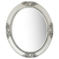 vidaXL Wall Mirror Baroque Style 197x236 Silver 320350