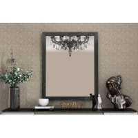 Homeroots Bathroom 36 X 1 X 44 Gloss Gray Glass Mirror