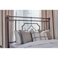 Paskay Queen Metal Panel Bed Matte Black