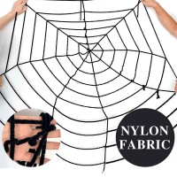 Pabipabi Halloween Giant Spider Web Decoration9Ft Round Fake Spider Elastic Belt Props For Indoor And Outdoor Halloween Decor P