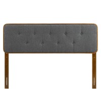 Collins Tufted King Fabric And Wood Headboard