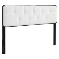 Collins Tufted Full Fabric And Wood Headboard