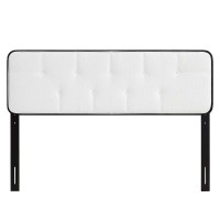 Collins Tufted Full Fabric And Wood Headboard