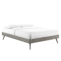 Modway Margo Queen Wood Platform Bed Frame In Gray