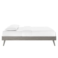 Modway Margo Queen Wood Platform Bed Frame In Gray