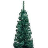 vidaXL Slim Artificial Christmas Tree with Stand Synthetic Holiday Lifelike Decorative Tree Holiday Seasonal Shop Home Outdoor D