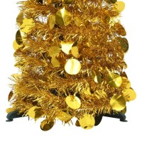 vidaXL Gold 6 ft Popup Artificial Christmas Tree PET Material Lightweight and Collapsible for Easy Storage Versatile Indoor