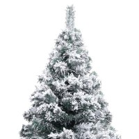 vidaXL Artificial Christmas Tree with Flocked Snow Green 591 PVC 320963