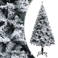 vidaXL Artificial Christmas Tree with Flocked Snow Home Living Room Office Garden Holiday Ornament Decor Xmas Decoration Green 6