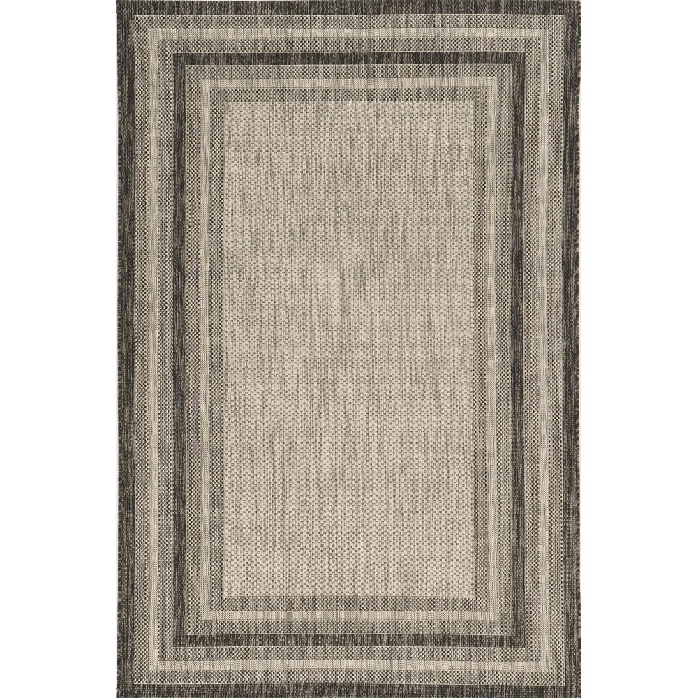 Homeroots 39 X 59 Grey Polypropylene Rug