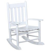 Coaster Furniture Country Farmhouse Kids Solid Wood Rocking Chair Slat Back White 609450