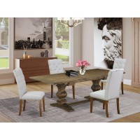 Table Top Table Pedestal Parson Chairs LAEL57805