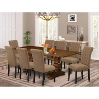 Table Top Table Pedestal Parson Chairs LABR98117