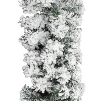 vidaXL Christmas Garland with Flocked Snow Green 164 PVC 320967