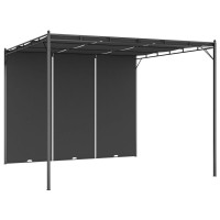 Vidaxl Garden Gazebo With Side Curtain 3X3X225 M Anthracite