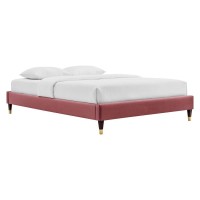 Harlow Full Performance Velvet Platform Bed Frame