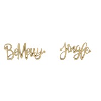 Be Merry and Jingle Sign Set of 4