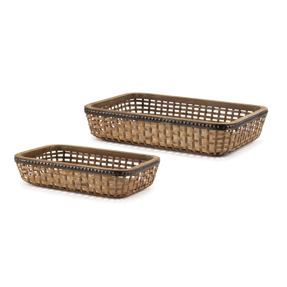 Bamboo Tray Set of 2