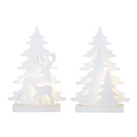 LED Tree and Deer Decor Set of 2