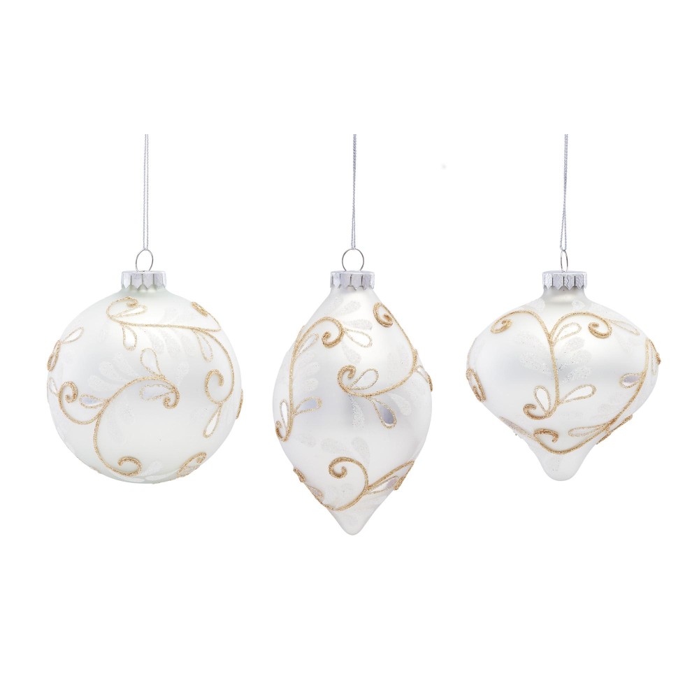 Glass Ornament Set Of 6