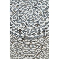 Global Archive Handcrafted Capiz Shell Terrazzo Modern Accent End Table