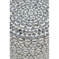 Global Archive Handcrafted Capiz Shell Terrazzo Modern Accent End Table