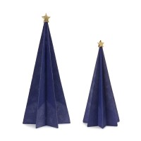 Melrose Tree Set of 2 12inch Height and 17inch Height Resin Christmas Tree Tabletop Holiday Decoration